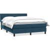 Box spring postel s matrací 140x220 cm samet [3317989] (Barva Tmavě moddrá)