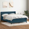 Box spring postel s matrací 140x220 cm samet [3317989] (Barva Tmavě moddrá)