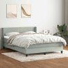 Box spring postel s matrací 140x220 cm samet [3317989] (Barva Tmavě moddrá)