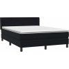Box spring postel s matrací 140x220 cm samet [3317989] (Barva Tmavě moddrá)