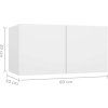 10dílný set TV skříněk dřevotříska [3078842] (Barva Černá)