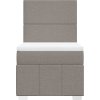 Box spring postel s matrací 90x190 cm textil [3293816] (Barva Světle šedá)