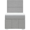Box spring postel s matrací 90x190 cm textil [3293816] (Barva Světle šedá)