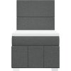 Box spring postel s matrací 90x190 cm textil [3293816] (Barva Světle šedá)