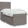 Box spring postel s matrací 90x190 cm textil [3293840] (Barva Tmavě hnědá)