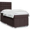 Box spring postel s matrací 90x190 cm textil [3293840] (Barva Tmavě hnědá)