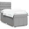 Box spring postel s matrací 90x190 cm textil [3293835] (Barva Krémová)