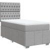 Box spring postel s matrací 90x190 cm textil [3293835] (Barva Krémová)