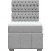 Box spring postel s matrací 90x190 cm textil [3293835] (Barva Krémová)