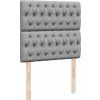 Box spring postel s matrací 90x190 cm textil [3293835] (Barva Krémová)