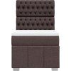 Box spring postel s matrací 90x190 cm textil [3293835] (Barva Krémová)