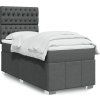 Box spring postel s matrací 90x190 cm textil [3293835] (Barva Krémová)