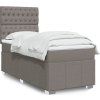 Box spring postel s matrací 90x190 cm textil [3293835] (Barva Krémová)