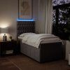Box spring postel s matrací 90x190 cm textil [3293835] (Barva Krémová)