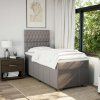 Box spring postel s matrací 90x190 cm textil [3293835] (Barva Krémová)