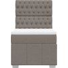 Box spring postel s matrací 90x190 cm textil [3293835] (Barva Krémová)