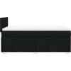 Box spring postel s matrací 100 x 200 cm textil [3286981] (Barva Černá)