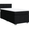 Box spring postel s matrací 100 x 200 cm textil [3286981] (Barva Černá)