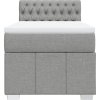 Box spring postel s matrací 100 x 200 cm textil [3286986] (Barva Světle šedá)