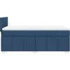 Box spring postel s matrací 90x190 cm textil [3289229] (Barva Modrá)