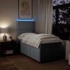 Box spring postel s matrací 100 x 200 cm textil [3293875] (Barva Tmavě hnědá)