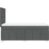 Box spring postel s matrací 100 x 200 cm textil [3293875] (Barva Tmavě hnědá)