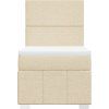 Box spring postel s matrací 100 x 200 cm textil [3293875] (Barva Tmavě hnědá)
