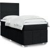 Box spring postel s matrací 100 x 200 cm textil [3293875] (Barva Tmavě hnědá)