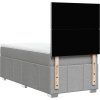 Box spring postel s matrací 100 x 200 cm textil [3293875] (Barva Tmavě hnědá)