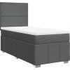 Box spring postel s matrací 100 x 200 cm textil [3293875] (Barva Tmavě hnědá)