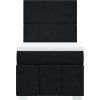 Box spring postel s matrací 100 x 200 cm textil [3293875] (Barva Tmavě hnědá)