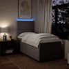 Box spring postel s matrací 100 x 200 cm textil [3293875] (Barva Tmavě hnědá)