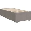 Box spring postel s matrací 100 x 200 cm textil [3293875] (Barva Tmavě hnědá)