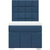 Box spring postel s matrací 100 x 200 cm textil [3293880] (Barva Tmavě šedá)