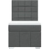 Box spring postel s matrací 100 x 200 cm textil [3293880] (Barva Tmavě šedá)