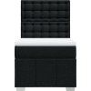 Box spring postel s matrací 100 x 200 cm textil [3293894] (Barva Tmavě šedá)