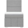 Box spring postel s matrací 100 x 200 cm textil [3291575] (Barva Tmavě hnědá)