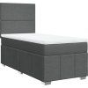 Box spring postel s matrací 100 x 200 cm textil [3291575] (Barva Tmavě hnědá)