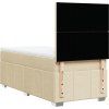 Box spring postel s matrací 100 x 200 cm textil [3291575] (Barva Tmavě hnědá)