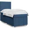 Box spring postel s matrací 100 x 200 cm textil [3291575] (Barva Tmavě hnědá)