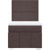 Box spring postel s matrací 100 x 200 cm textil [3291575] (Barva Tmavě hnědá)