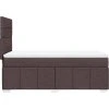 Box spring postel s matrací 100 x 200 cm textil [3291580] (Barva Tmavě šedá)