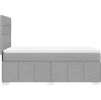 Box spring postel s matrací 100 x 200 cm textil [3291580] (Barva Tmavě šedá)