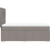 Box spring postel s matrací 100 x 200 cm textil [3291580] (Barva Tmavě šedá)