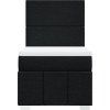 Box spring postel s matrací 90x190 cm textil [3291516] (Barva Světle šedá)