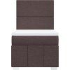Box spring postel s matrací 90x190 cm textil [3291516] (Barva Světle šedá)