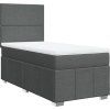 Box spring postel s matrací 90x190 cm textil [3291516] (Barva Světle šedá)