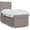 Box spring postel s matrací 90x190 cm textil [3291516] (Barva Světle šedá)