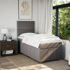 Box spring postel s matrací 90x190 cm textil [3291516] (Barva Světle šedá)