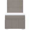 Box spring postel s matrací 90x190 cm textil [3291516] (Barva Světle šedá)